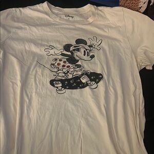 Disney x Coach Sequined Minnie Mouse Skateboarding T-shirt sz L